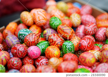 Easter eggs sold in traditional crafts fair 28380090
