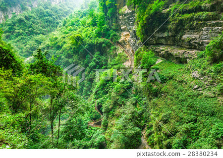 Longshuixia Fissure Gorge in Wulong country, China 28380234