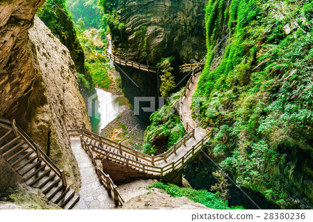 Longshuixia Fissure Gorge in Wulong country, China 28380236