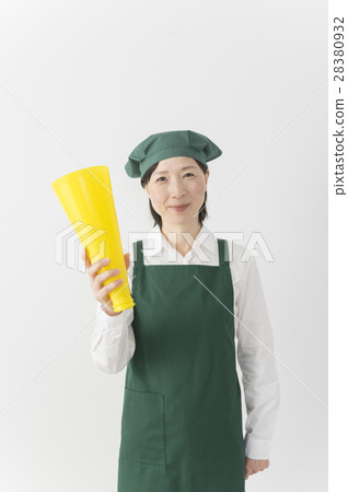 Super clerk with megaphone Super clerk with megaphone 28380932