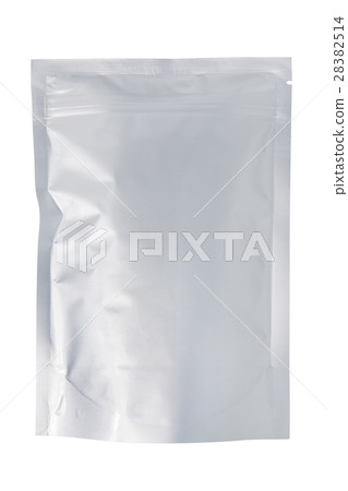 Foil zip lock bag isolated on white 28382514