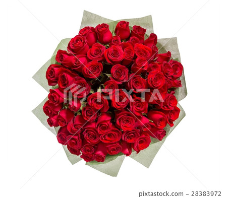 Bouquet of flowers top view on white background Bouquet of flowers top view on white background 28383972