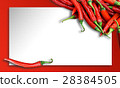 chili pepper on paper 28384505