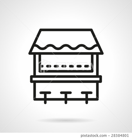 Beach bar simple line vector icon 28384801