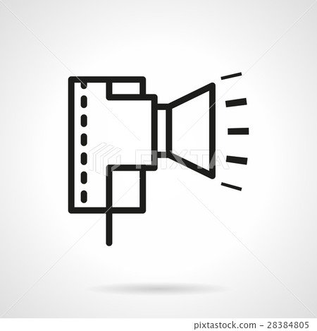 Industrial siren simple line vector icon 28384805