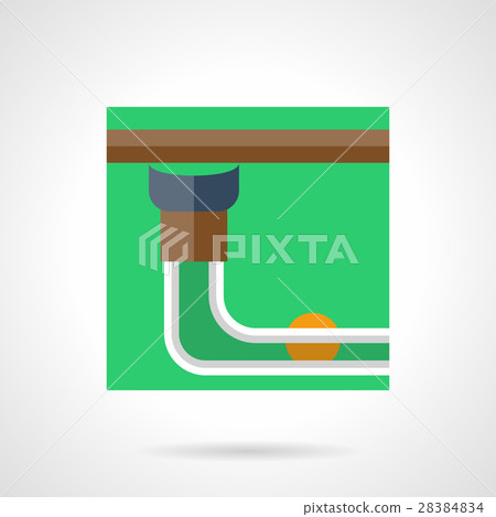 Pool table pocket flat square vector icon 28384834