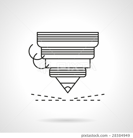 Laser cutting flat line vector icon - Stock Illustration [28384949] - PIXTA