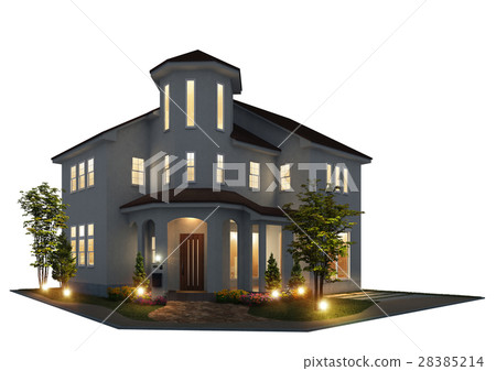 Residential night view 28385214