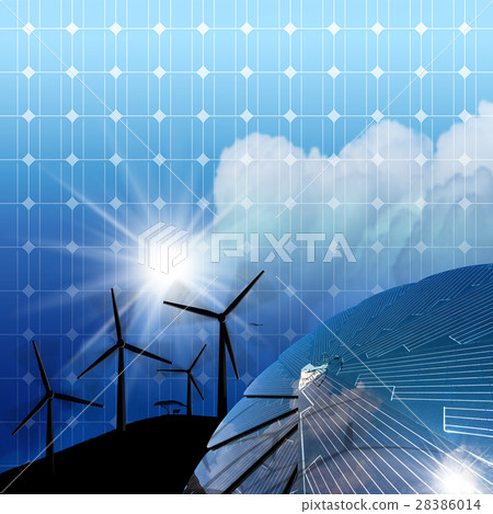 Solar Panel and Wind Turbines 28386014