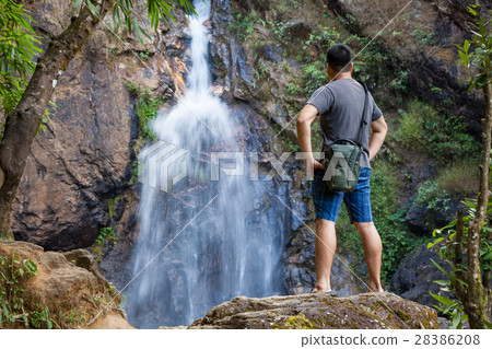 Jok Ka Din waterfall, Kanchanaburi of Thailand 28386208