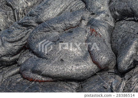 Close up lava flow in lava field Close up lava flow in lava field 28386514