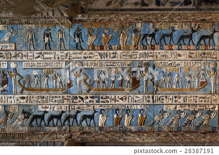 Hieroglyphic carvings in ancient egyptian temple Hieroglyphic carvings in ancient egyptian temple 28387191