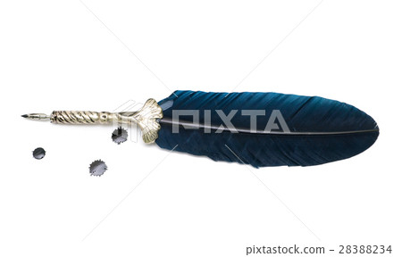 Pen and ink drops isolated on white background. Pen and ink drops isolated on white background. 28388234