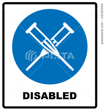 Health crutches icon flat.  28388394