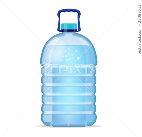 Realistic large bottle with clean blue water Realistic large bottle with clean blue water 28388519