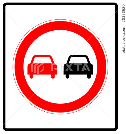 插图素材: no overtaking road traffic sign