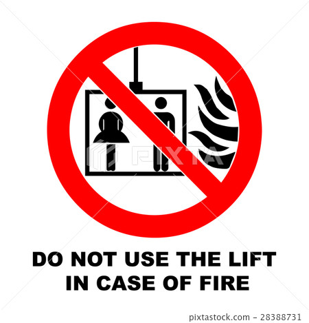 Do not use the lift in case of fire. Do not use the lift in case of fire. 28388731