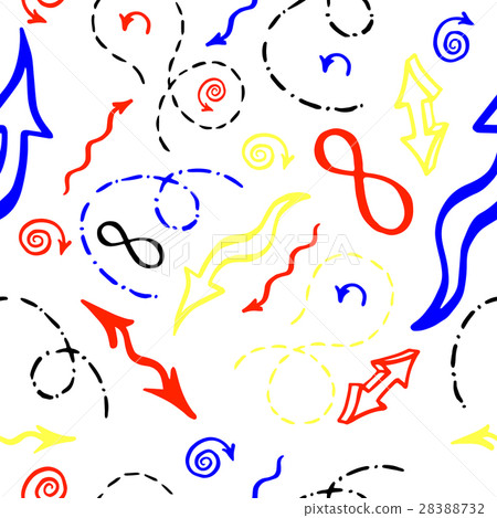 Hand drawn mathematical elements.  Vector seamless 28388732