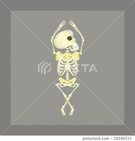 flat shading style icon skeleton Halloween monster flat shading style icon skeleton Halloween monster 28390723