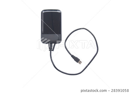 External hard disk isolated on white background.. External hard disk isolated on white background.. 28391058