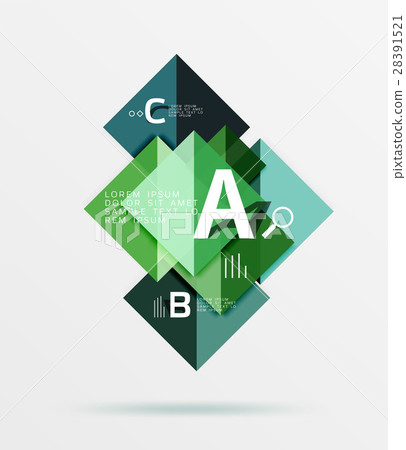 Overlapping square infographics Overlapping square infographics 28391521