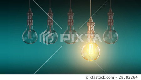 Light bulb lamps. 3D rendering 28392264
