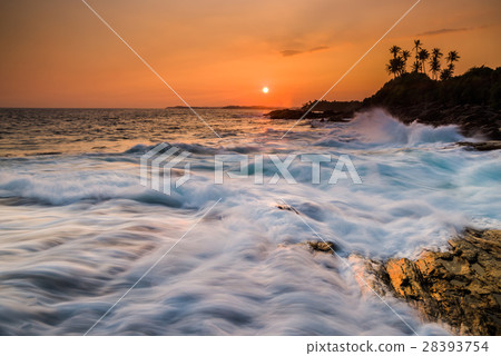 Beautiful sunset on the Indian Ocean 28393754