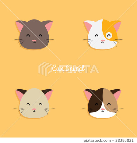 Cat cartoon faces Cat cartoon faces 28393821