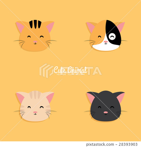 Cat cartoon faces Cat cartoon faces 28393903
