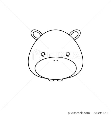 Hippo Drawing Face 28394632