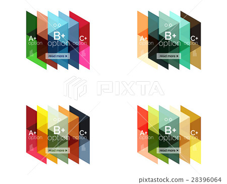 Set of vector triangle geometric infographic 28396064
