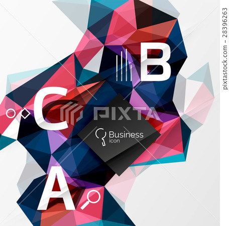Mosaic low poly abstract background with 28396263