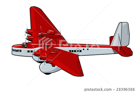 Cartoon Retro Airplane - Stock Illustration [28396388] - PIXTA