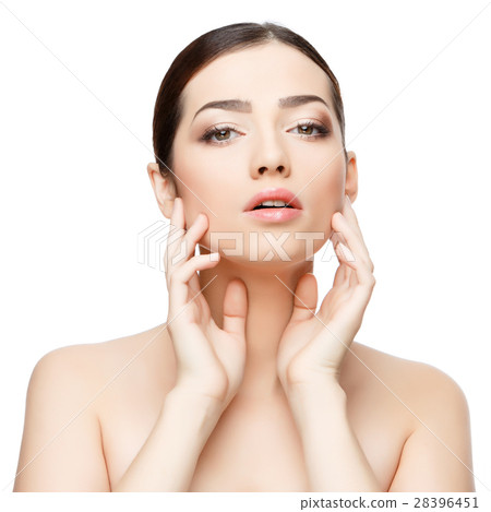 Beautiful Woman with Clean Fresh Skin  28396451