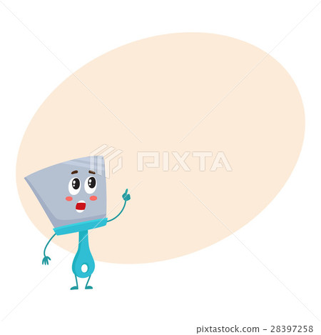 Funny hand trowel, building, repair tool character Funny hand trowel, building, repair tool character 28397258
