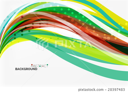 Colorful wave stripes and lines - Stock Illustration [28397483] - PIXTA