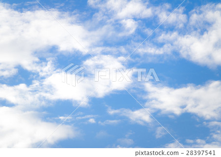 Blue sky with white cloud background 28397541