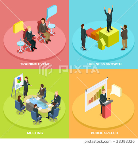 Business Learning Isometric Concept Business Learning Isometric Concept 28398326