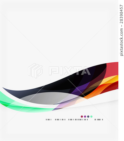 Modern geometric wavy shapes on light 28398457