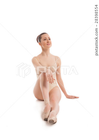 young pretty ballet dancer sitting in elegant pose 28398554