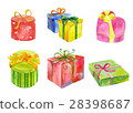 Watercolor gift boxes 28398687