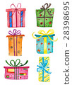 Watercolor gift boxes 28398695