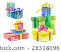 Watercolor gift boxes 28398696