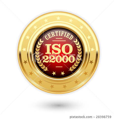 ISO 22000 certified medal - Food safety management 28398759
