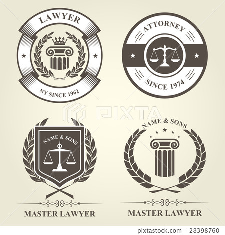 Attorney and lawyer bureau emblems and badges 28398760