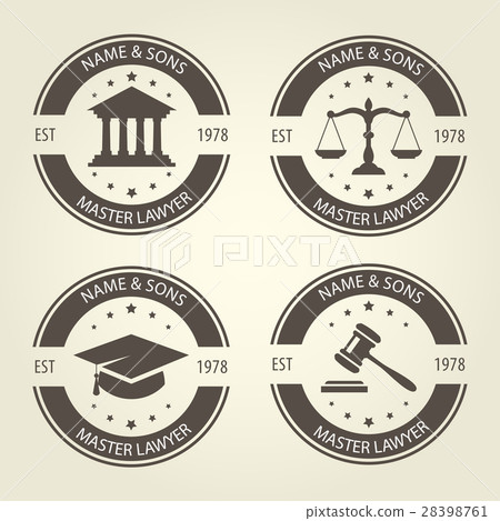 Lawyer bureau emblems and labels Lawyer bureau emblems and labels 28398761