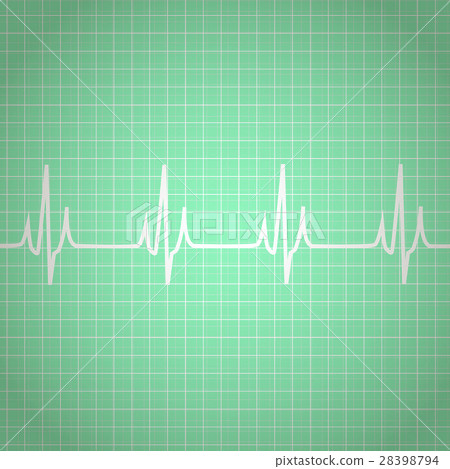 Heart Beats Cardiogram Background. Vector 28398794