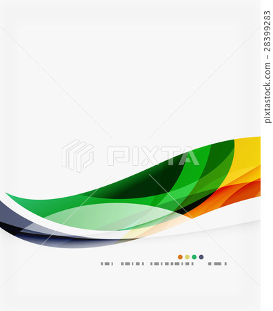 Colorful elegant wave creative layout 28399283