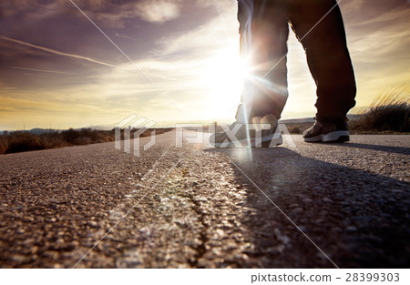 man on the road 28399303
