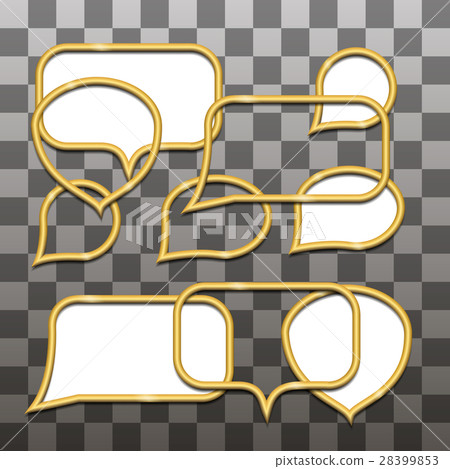 Design elements - set of gold 3D wire frame Design elements - set of gold 3D wire frame 28399853